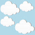 4 Ferraycle Pcs Cloud Wall Decals White Clouds Removable Wood Hanging Decor for Nursery Living Room Bedroom Decor Party