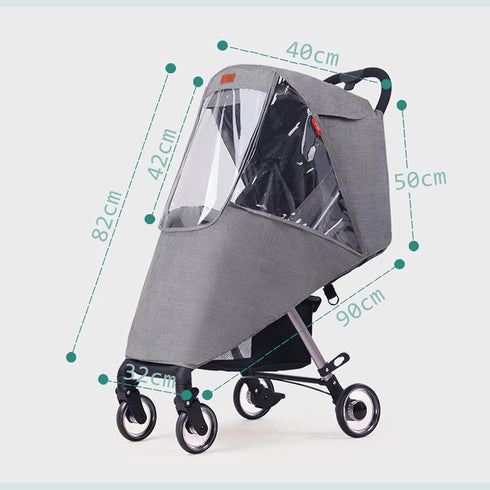Baby Stroller Cold Weather Shield, Universal Windproof Rain Cover, Travel Protection for Strollers, Accessories for