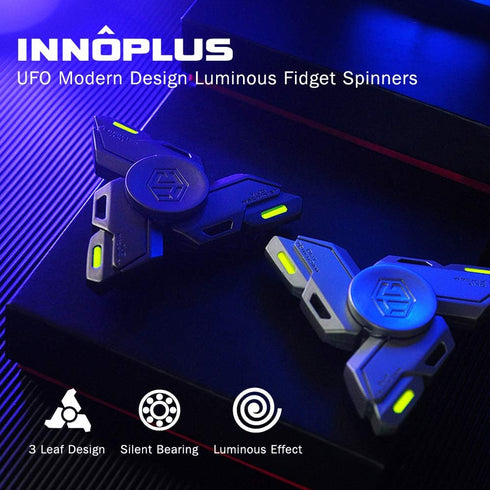 Fidget Spinners, Spinner Gifts for Adults and Kids, Stress Relief Toy, Metal Finger Hand Toy with Luminous Light