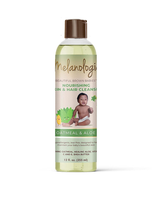 Beautiful Brown Babies Nourishing Baby Skin and Hair Cleanser, Oatmeal & Aloe, 12 oz, Hypoallergenic, Dye-Free