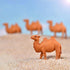 Hand Painted Camel Figurines, Miniature Animal Statue for Cake Toppers, Moss Landscape Decoration (20pcs)