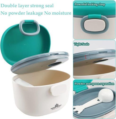 LNQ LUNIQI 1Pcs 230g) Baby Formula Dispenser with Scoop and Leveller, Portable Milk Powder Container, Cute Formula