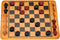 WE Games Solid Wood Red and Black Checkers Board Game Set, 14.5 in. with Inset Grooves for Pieces