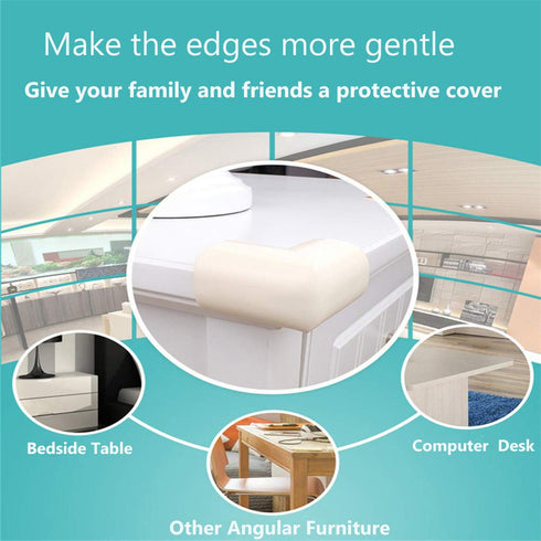 DYKESON Soft Corner Protector, Baby Safety Cushion, Corner Bumpers for Furniture, 12 Pack, Brown