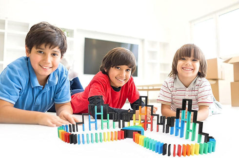 Bulk Dominoes Pro-Domino Kit | STEM STEAM Small Toys, Family Games for Kids, Building and Toppling Sets