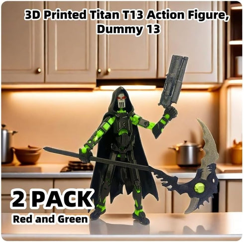 T13 2Pcs Dummy 13, T13 3D SENROELECTRONAGE Action Figure Assembly Completed, New Lucky Action Figure, Printed