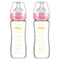 Matyz Glass Breastmilk Baby Feeding Bottle with Nipple, 2 Pack, 8 oz