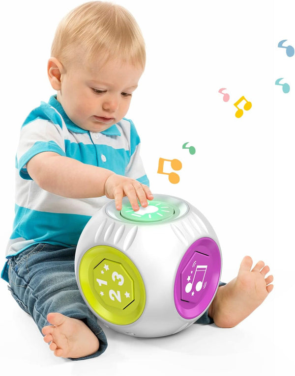 Bilingual Cube Learning Toy for 1+ Year Old, Educational Gift for Toddler Age 1-2, Musical Baby Toy 12-18 Month