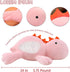 24" 3.5lbs, Weighted Dinosaur Plush Throw Pillowd Pink Dinosaur Weighted Stuffed Animal, Cuddle Plushies for Kids