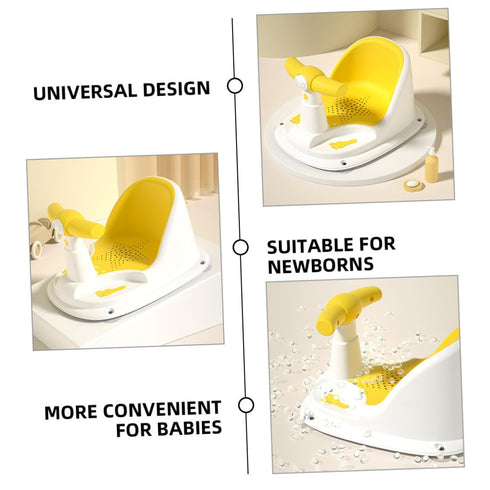 Setup Bath Seat Antislip Bathtub Chair for Newborns Safe Stable Support Construction Easy Bathing Aid