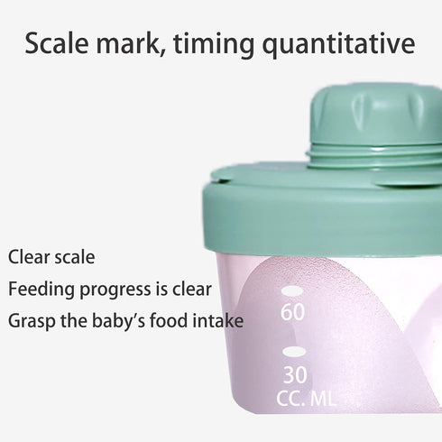 IENYPA 4 Layers Baby Milk Powder Formula Dispenser on The go, Baby Formula Containers for Travel, Formula Holder Mixer