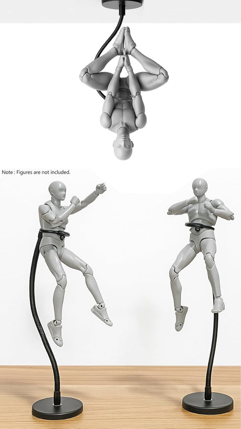 Zovelynta 4Pack 6''-7'' 1/144 Action Figure Stand with Magnetic Base Action Figure Flight Stand with Adjustable