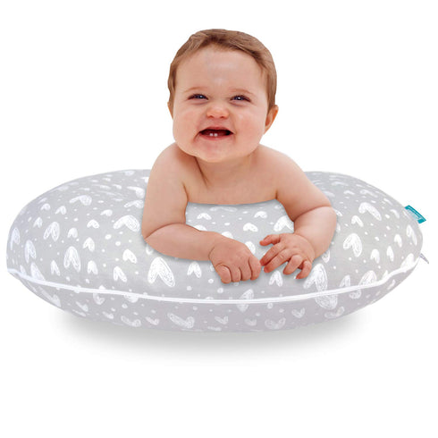 2 Pack 100% Nursing Pillow Cover Compatible with Boppy Pillow, Jersey Cotton with Large Zipper Super Soft & Breathable