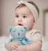 100% Organic Cotton Blue Teddy Bear Baby Toys, 6.5" Stuffed Animals for Newborn
