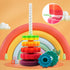 (1 PCS) Spinning Stacking Toys, ABS Plastic Rainbow Design, Educational Interactive Learning Stack Toys for Boys and