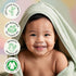 Little Shoots Baby Co. Set 35" 35", Hooded Baby Toddler Towel and Washcloth Made with Viscose from Bamboo, Large Size