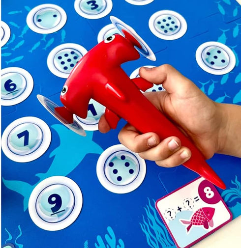 hand2mind Hammerhead Number Hunt! Math Game - Educational Board Games for Kids Ages 5-7, Family Game Night