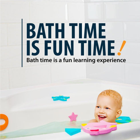 100% Foam Bath Toys - Non-Toxic Floating Puzzles Animals - Early Learning Bathtub Toy - Fun Educational Geometric