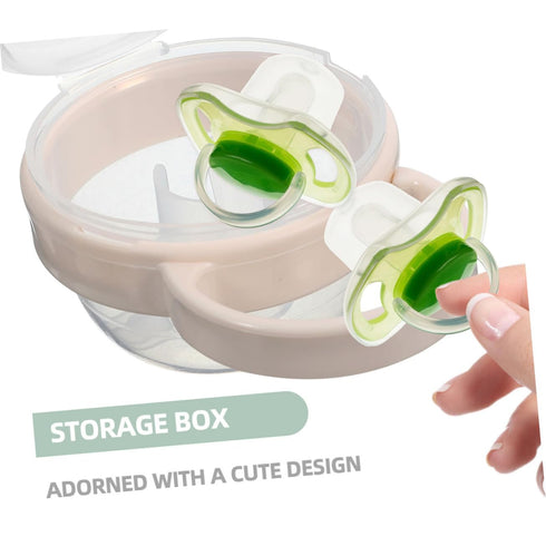 Cute Portable Pacifier Holder Case for Babies - Travel-Friendly Storage Solution