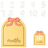 ZHLKHIOP Monthly Milestone Signs, Baby Milestone Signs for 12 Months, Wooden Baby Months