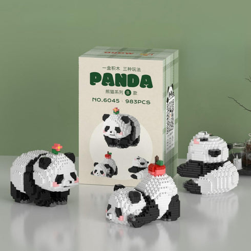 Mini Building Blocks Panda Sets, Cute Micro Mini Panda Bricks for Adults, Perfect Party Favors, 983 PCS