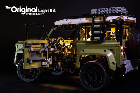 Brick Loot Deluxe LED Light Kit for Lego Land Rover Defender Set 42110 (Lego Set Not Included)