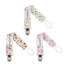 Babygoal Floral Pacifier Clips, 6 Pack Pacifier Holder Clips for Boys and Girls, Fits Most Pacifier Styles, Teething