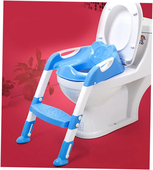 Blue Potty Training Step Ladder with Non-Slip Base for Boys