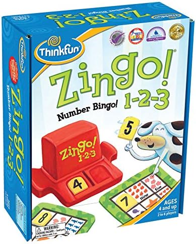 ThinkFun Zingo 1-2-3 Number Bingo Game | Perfect for Kids Aged 4 and Up | Award-Winning Toy of the Year Nominee | Fun Learning Experience | ASIN: 7703