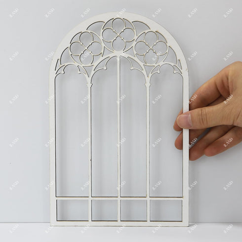 1/12 iLAND Scale Accessories of Dollhouse Window, Wooden DIY Dollhouse Building Supplies, Complete Miniature Window Kit