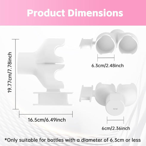 S1&S2, Dual Bottle and Hose Holder for Spectra Space-Saving Organizer with Hose Wrap Arm, Easy Installation (New Breast
