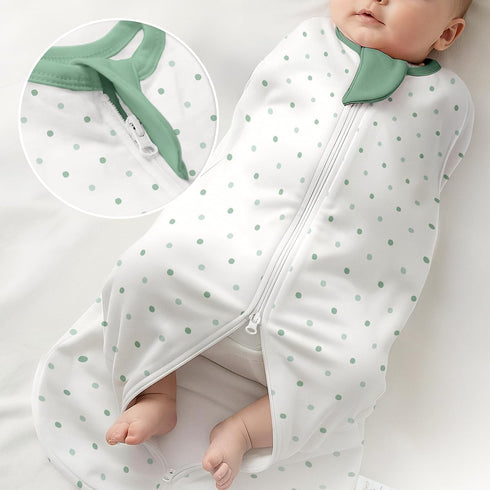 0-2 Pack 2) Baby Swaddle Months, Cotton Arm-In Zipper Sleep Sack, Wearable Blankets Wrap for Newborn Infant Girls, Boys