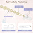 4 Packs Silicone Pacifier Clip Holder with One-Piece Beads, Soft Flexible and Rust-Free Binky Pacifiers Clips