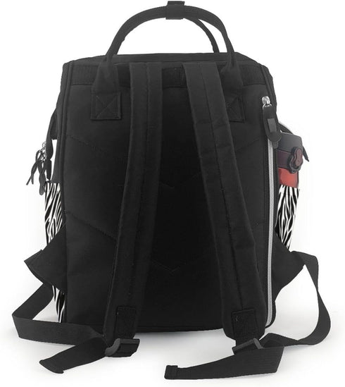 KHIRY Backpack Mummy Backpack Diaper Bag Nappy Baby Bag Schnauzer Multifunction Changing Bags for Travel, Zebra Print