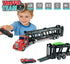 CALEST 6 14" 1:48 2 3-8 Remote Control Car Transporter Truck Includes Cars, Car Transporter Semi Truck Toy, Equipped