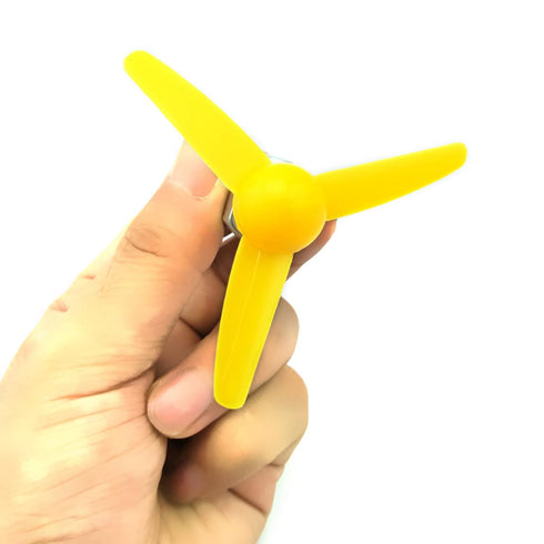 EUDAX Micro DC Motor 2mm Shaft Propeller with 3 Vanes, 80mm Fan Shape for RC Boat DIY Airplane