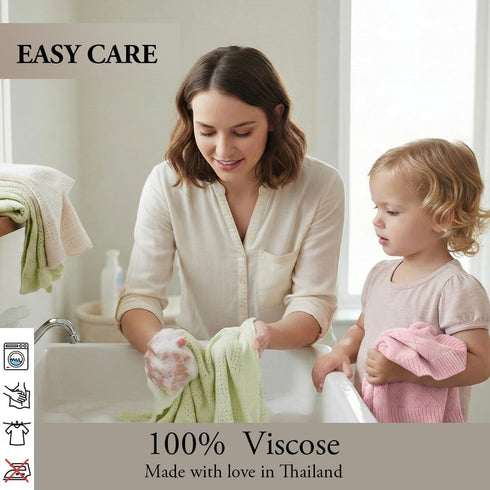 Set 4, Baby Bright Viscose Swaddle Blanket of Newborn Wrap Receiving Blankets Swaddles for Newborn Pink, Oat, Cream