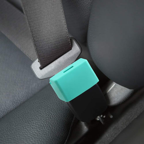 Morlike Silicone Safety Cover Lock for Seatbelt | Prevent Kids from Unbuckling in Car Seat | Fits Most Vehicles (Blue)