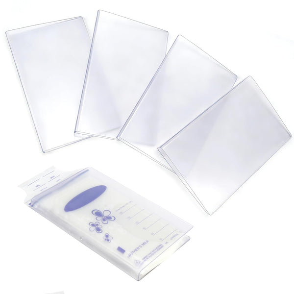 fantovo 4Pcs Individual Breast Milk Freezer Storage Organizer, Breastmilk Storage Freezer Flat Tray,