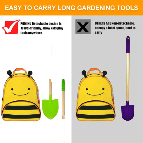 5Pcs 3 4 5 6 7 8 Kids Shovel, Rake for Leaves, Spade, Hoe and Broom, Kids Garden Tools, Gardening Yard Outdoor Toy