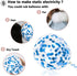 50pcs 12 inch Royal Blue Confetti Latex Balloons, Light Blue Baby Blue and White Party Balloons for Birthday Wedding