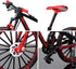 YEIBOBO Alloy Mini Downhill Mountain Bike Toy, Die-cast BMX Finger Bike Model (Black/Red)