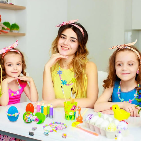 LUKBERA 24Pcs Set Easter Eggs with Jewelry Toys, Different Designs of Bracelets Necklaces Earrings,Suprise Easter Eggs