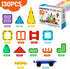 EchoPlan 130PCS Magnetic Tiles with 2 Cars, 3D Clear Building Blocks Set for Kids 3-9+ Years Old