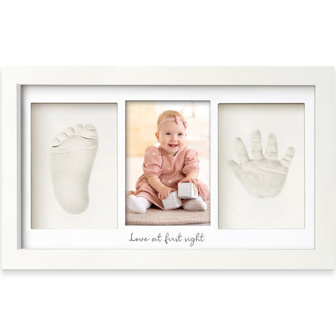 KeaBabies Baby Hand and Footprint Kit - Clay Handprint Keepsake Frame, Newborn