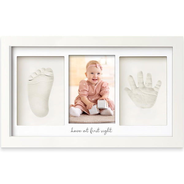 KeaBabies Baby Hand and Footprint Kit - Clay Handprint Keepsake Frame, Newborn
