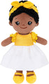OUOZZZ Soft Black Baby Dolls for Girls - First African American Plush Rag Doll, Sleeping Cuddle Buddy Toy 12"