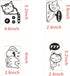Cute Black Sleeping Cats Cartoon Wall Sticker, 4 Pcs Removable Switch Sticker, Light Switch Decor