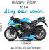 Pull Back Motorcycle Toys, Tiny Gift with Music Lighting, Race Motorcycles Toy for Kids Age 3-8 (Blue)
