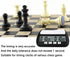 Digital Chess Timer Professional Chess Clock with Alarm, 3-in-1 Portable Timer, 2 AA Battery Included (Black)